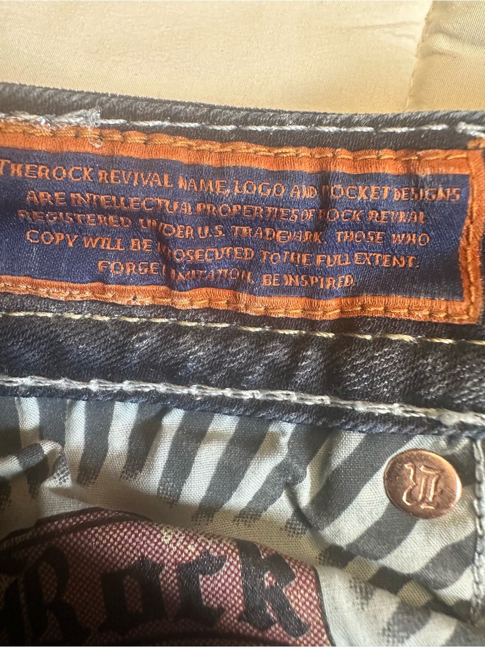 Rock Revival Vicky Bootcut Jeans Women’s Size 27 Dark Wash Thick Stitch Low Ris - Picture 4 of 13
